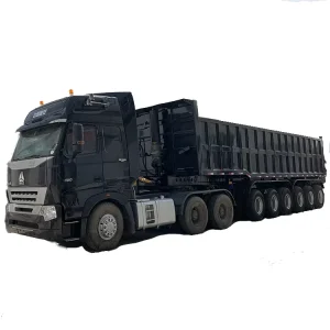 Factory Direct Sale Heavy Duty Steel Six Axle Rear Dump Semi Trailer Truck Trailer Large Capacity Compliant