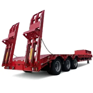 Factory Direct Sale Steel Truck Lowbed Semi Trailer Low Bed 30 100 Ton 5 7 Axle