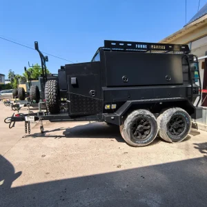 Factory Direct Sale of Dual Axle Utility Trailer with Tradesman Box for Tool Storage Budget Friendly Travel Trailer