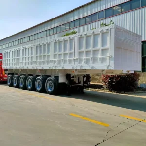 Factory Direct Sales 3/4/6 Axles Heavy Duty 80 Ton 100 Tons Side Dump Tipping Side Tipper Semi Truck Trailer