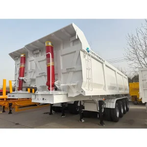 Factory Direct Sales 3-axle Rear-tipping Semi-trailer 80-ton Bulk Sand Transport Semi-trailer
