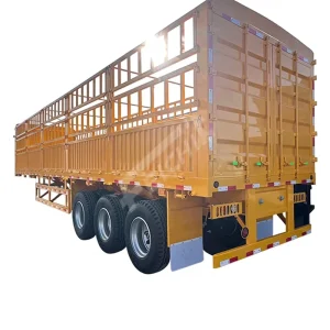 Factory Direct Sales of 3 axis 80 Ton Flower Basket Fence Semi trailer Suitable for Africa Color and logo Support Customization