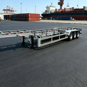 Factory Direct Sales of New Vehicle 40ft Skeleton Trailer with Leaf Spring Port Transport Trailer