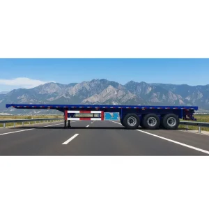 Factory Direct Selling 40ft 20ft Steel Flatbed Semi Trailer Container Car Trailer with 60T Max Payload