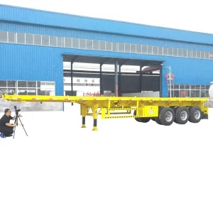 Factory Direct Supply 3-Axle Flatbed Semi-Trailers 40-Foot Container Flatbed Transport Trucks
