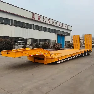 Factory Direct Supply 3 Axle Lowbed Low Bed Semi Truck Trailer