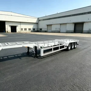 Factory Direct-sale Skeleton Semi-trailer Leaf Spring 20ft 3 Axles Customized 60T Engineering Transportation Trailer