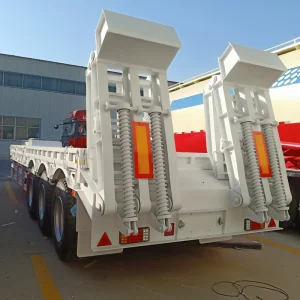 Factory Heavy Duty Truck Transportation Utility Low Boy Low Bed Semi Trailer