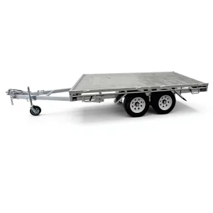 Factory Manufacture 8×7 Utility Low Bed Flatbed Truck Trailer for Transportation of Wood Etc