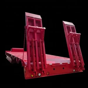 Factory Price 3 Axle 60 Ton Heavy Duty Lowbed Semi Trailer for Transport Construction Excavator Machinery
