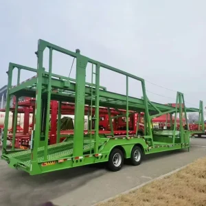 Factory Price 3 Axles Heavy Duty Car Transport Semi Trailer Double Deck 7 Cars Hydraulic Lifting Car Carrier Truck Trailer