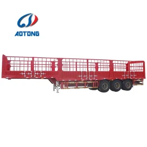Factory Price Semi Trailer Cargo 3 Axle Van Truck Trailer 50 Tons High Wall Fence Semi Trailer for Heavy Duty Bulk Goods