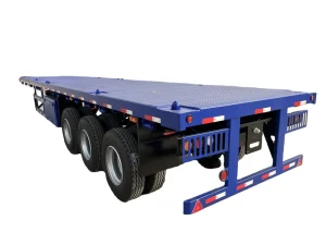 Factory Sale 40ft Container Transport Flatbed Semi Trailer 3 Axle Steel 40T Max Payload