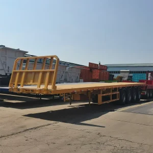 Factory Sale Flatbed Semi Trailer 3 Axle Flat Bed Truck Trailer Flatbed Semi Trailer for Sale