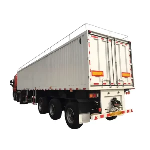 Factory Sale Steel Container Transport Box Van Skeleton Semi Trailer 4 Axle 60T-100TPayload Dual Line Braking