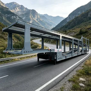 Factory Supply Customized Vehicle Transport Trailer Hydraulic Car Carrier Trailer Car Transport Semi Truck Trailer