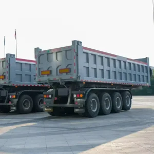Factory direct Heavy duty 50 ton and 100 ton Hydraulic Semi trailers 3 4 5 axle Dump Trailers