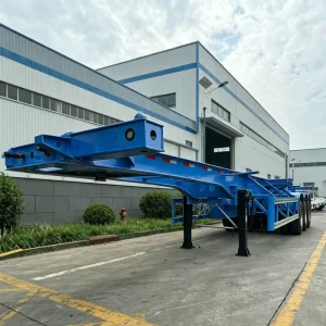 Factory-direct Sale of Semi-trailer 2-axle Skeleton Type Steel Construction 40-foot Heavy-duty Transport Trailer