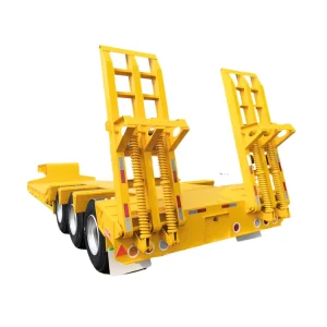 Factory for Sale High Quality Low Bed Semi Trailer With Hydraulic Lifting Heavy Duty Equipment Transportation