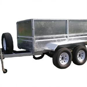Farm Forest Tree Clay Straw Transportation Higher Box Crate Hydraulic Cylinder Utility Dump Tipping Trailer