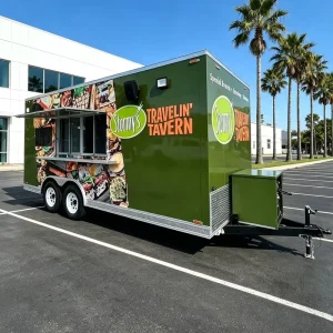 Fast Food Burger Truck Full Kitchen Catering Trailer with Display Screen Taco Bbq Pizza Mobile Restaurant Bar Sale Usa Australia