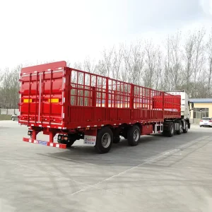 Fence Semi-Trailer 50-80 Tons Cattle Livestock Freight Truck High Hurdle Trailer