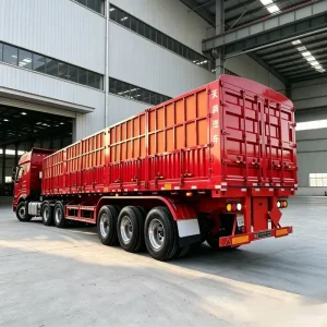 Fence Semi-trailer with 3 Axles and 40T Leaf Spring for Transportation Trailer