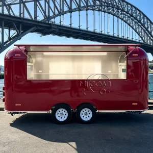Fiberglass Mobile Food Trailer Fully Equipped Hot Dog Pizza Food Truck Burger Commercial Food Cart Trailer with Full Kitchen