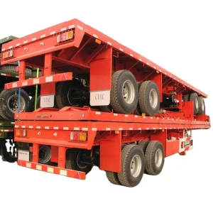 Flat Bed Semi Trailer 20 Ft Heavy Transportation