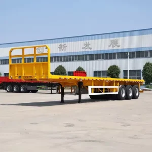 Flatbed Semi Trailer High Load Capacity for Industrial Equipment Transport