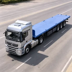 Flatbed Semi Trailer With Twist Locks Custom Size Heavy Duty Container Machinery Logistics Transport Trailer