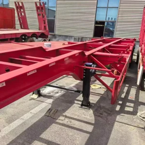 Flatbed Semi Trailer with Container Pins Expandable Container Trailer Container Semi trailer Truck Trailer Container Lift