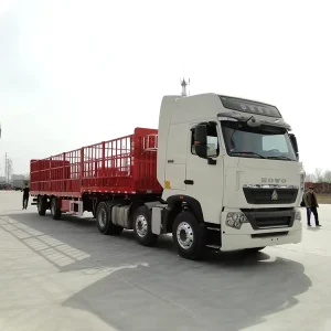 Flatbed Side Wall Semi Trailer Bulk Cargo Truck Steel Customized 3 Axle 40ft 50 Ton Semi Trailer
