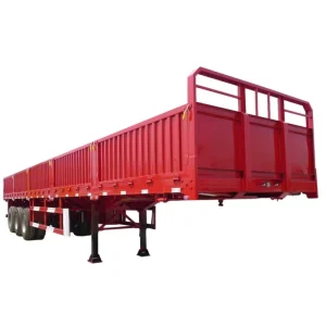 Flatbed Side Wall Semi Trailer Bulk Cargo Truck Steel Customized High Quality 3 Axle 40ft 50 Ton Semi trailer