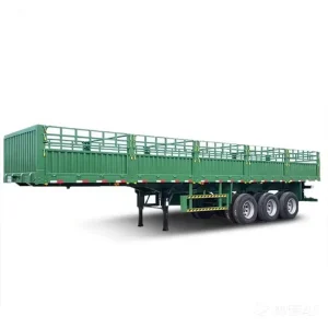 Flatbed Sidewall Semi Truck Trailer With Cargo Carrying Capacity
