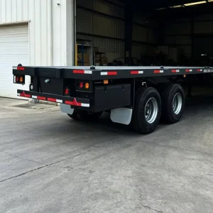 Flatbed Trailer With Mechanical Suspension 3 Axle 40 Ft Container Manufacturer Direct Heavy Duty Transport Vehicle