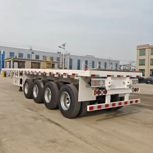 Flatbed Trailers Customized 4 Axles 40ft 45ft Container Transportation Multiple Goods Flatbed Semi Trailer for Africa