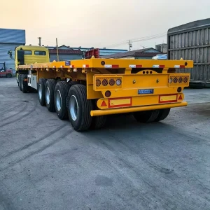 Flatbed Trailers Customized 4 Axles 40ft 45ft Container Transportation Multiple Goods Flatbed Semi Trailer in China