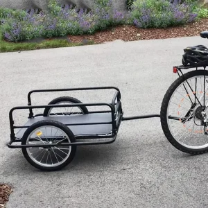 Foldable Bicycle Cargo Bike Utility Trailer Heavy Duty 60kg 120 LBS Work Capacity Pet Shopping Traveling Carrying Trailer
