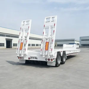 Folding Gooseneck Lowbed Semi Trailer 60T Heavy Duty Transport New