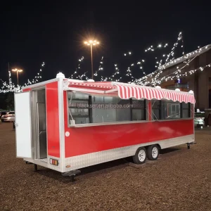 Food Retail Trailers Fully Equipped Truck with Full Kitchen Catering Concession Trailer Customized