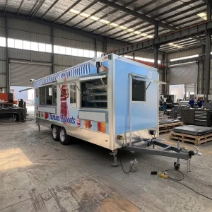 Food Trailer for Mobile Catering Hamburger BBQ Coffee Hot Dog with Full Kitchen Equipment