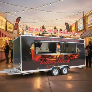 Food Trailers Fully Equipped Kitchen Mobile Shop Trailer Street Ice Cream Vending Carts