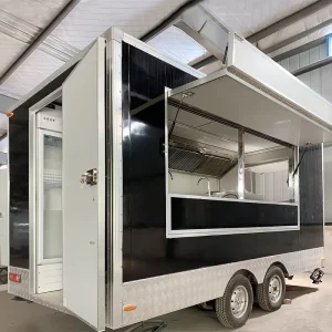 Food Trailers Ice Cream Cart BBQ Pizza Coffee Trailer Mobile Fast Food Truck With Full Kitchen Equipped