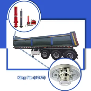 Free Shipping 3 AxleTri Axle 4 Axle 40 Cubic 40cbm Tipper Hydraulic Heavy Duty Rear Dump Tipping Trailer for Sale