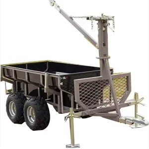 From Chinese Factories Galvanized Steel Sturdy Box type ATV Agricultural Trailer 1420kg Capacity for Farming Tasks