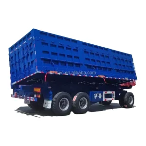 Full Trailer Customized 50/40/70/80 Ton Loader Extendable Hydraulic Side Lift Side Dump Tipper Trailer Full Truck Trailer