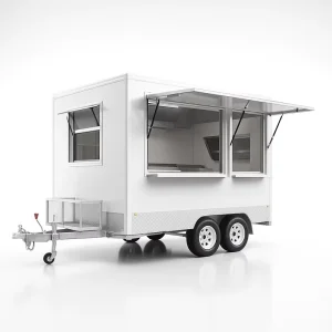Fully Equipped Fast Food Cart Mobile Kitchen Food Trailer for Outdoor Restaurant Usage for Ice Cream