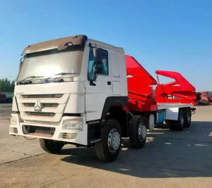 Fully Steel Commercial Truck Trailer Side Hanging Side Loader Container Trailer with Crane