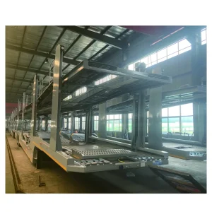 Galvanized 8 Car Carrier Semi-Trailer Enclosed Car Trailer Made of Steel